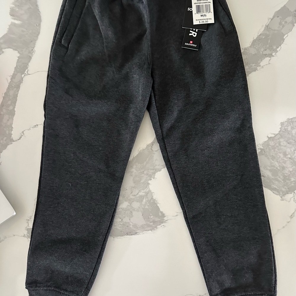 South Pole Heather Gray Sweatpants with Elastic Cuffs